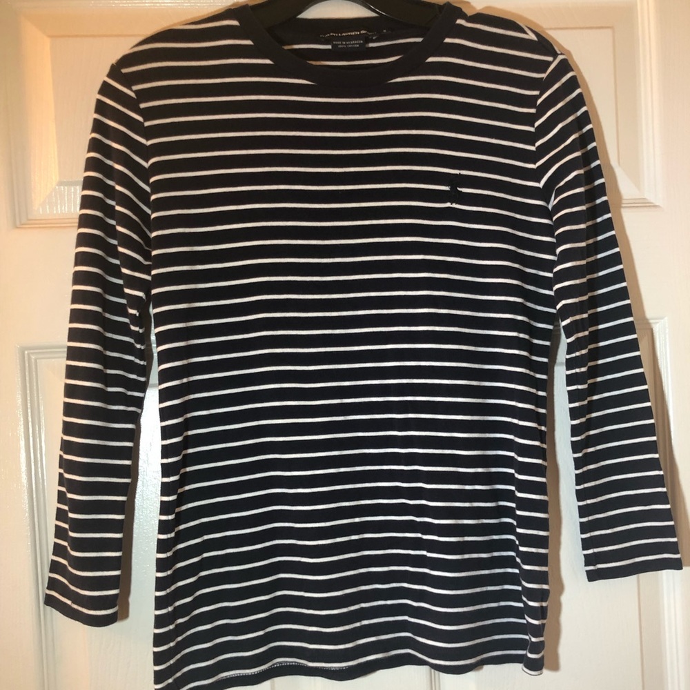 Ralph Lauren Sport Navy Blue and White Shirt